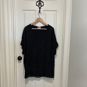 Show Me Your MuMu // L Tunic Top Black and Gold